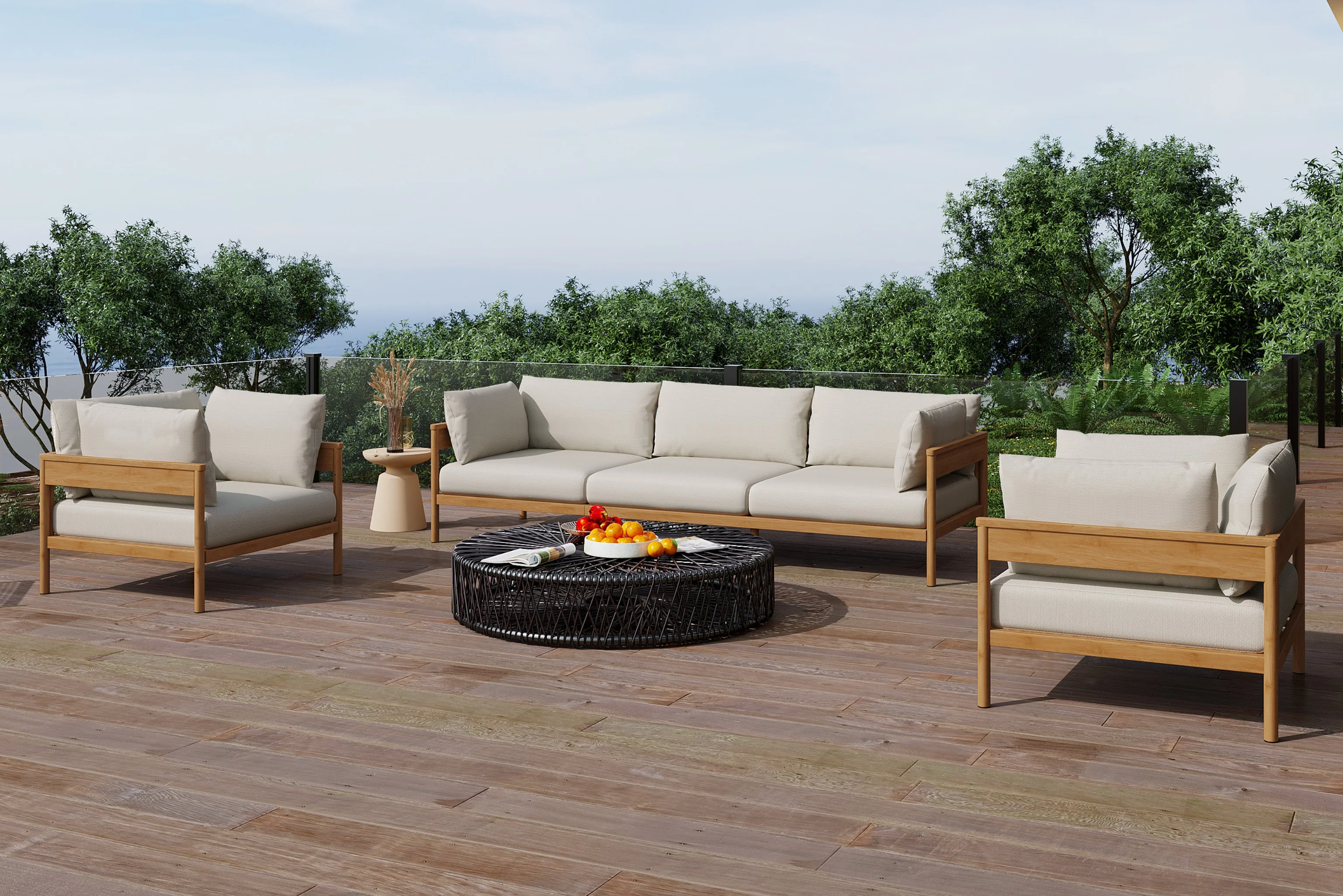 Vento Outdoor Modular Sectional Sofa Set - Image 42
