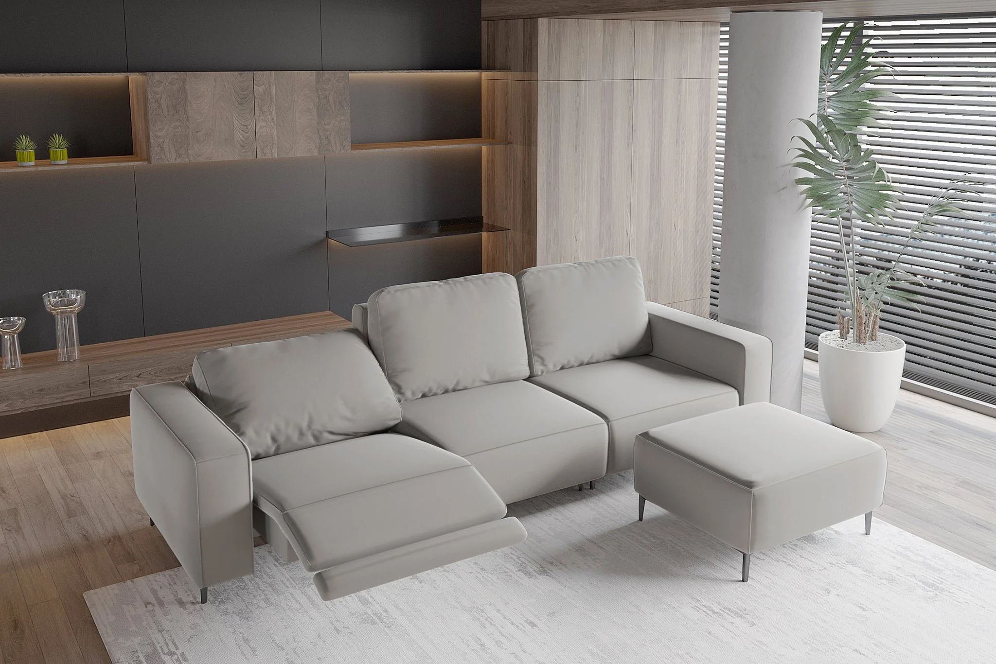 Virelo Dual-Power Reclining Sofa with Ottoman - Image 19